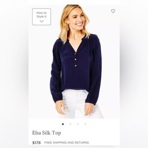 Lilly Pulitzer silk Elsa top